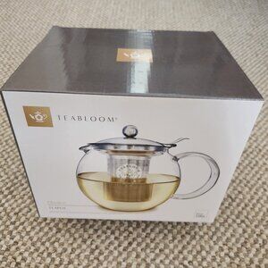 🍃 Teabloom Classic Glass Teapot with Infuser – Brand New, Original Box